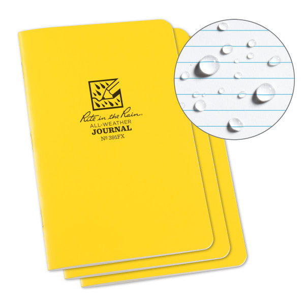 Stapled Notebook - Field Flex - Journal - Yellow - 3 Pack-eSafety Supplies, Inc