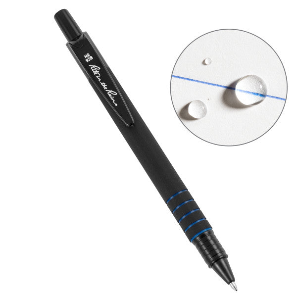 All-Weather Pen - Matte Black, Plastic W/ Clip-Blue Ink-eSafety Supplies, Inc