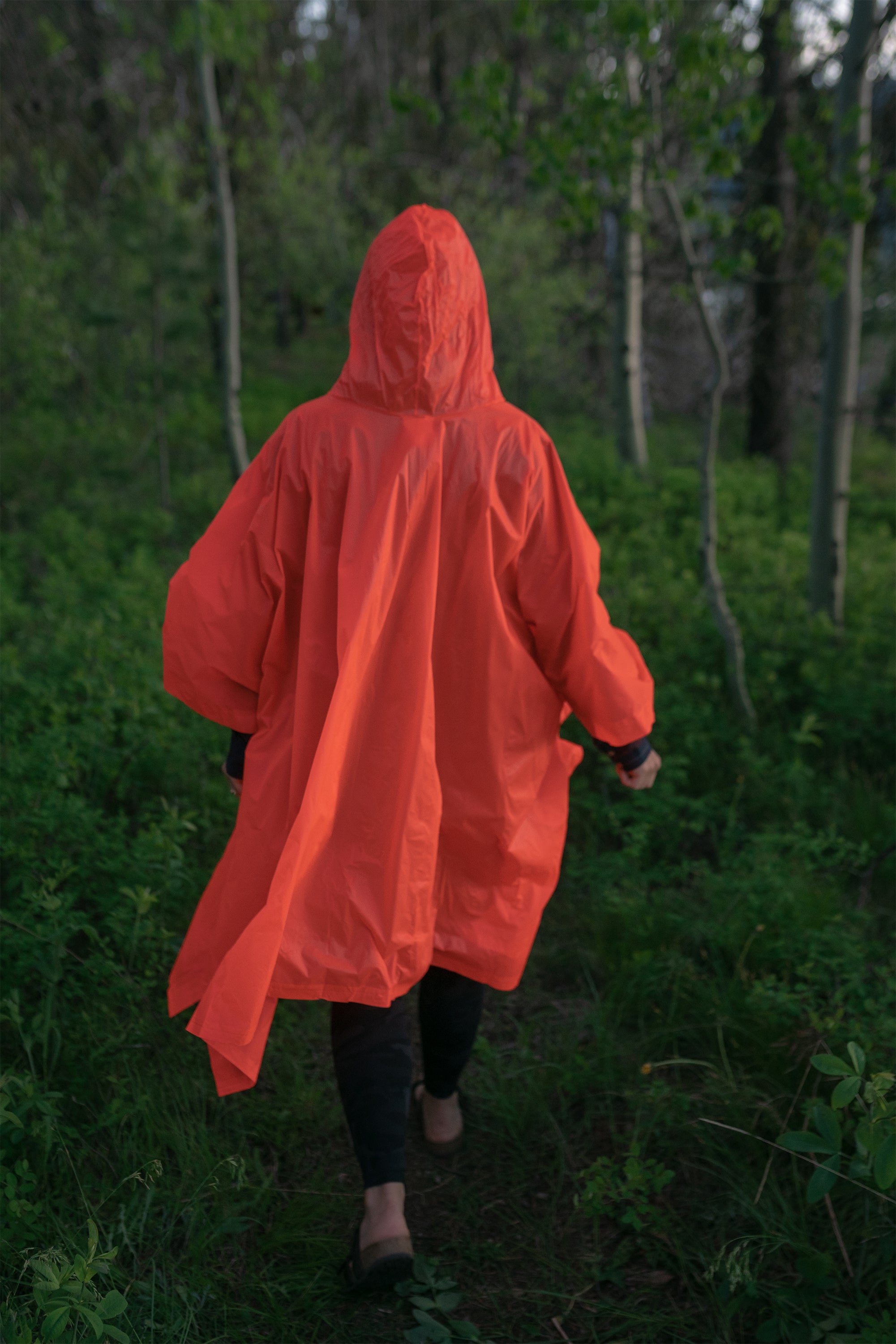 Vinyl Poncho - 52 In X 80 In - Orange-eSafety Supplies, Inc