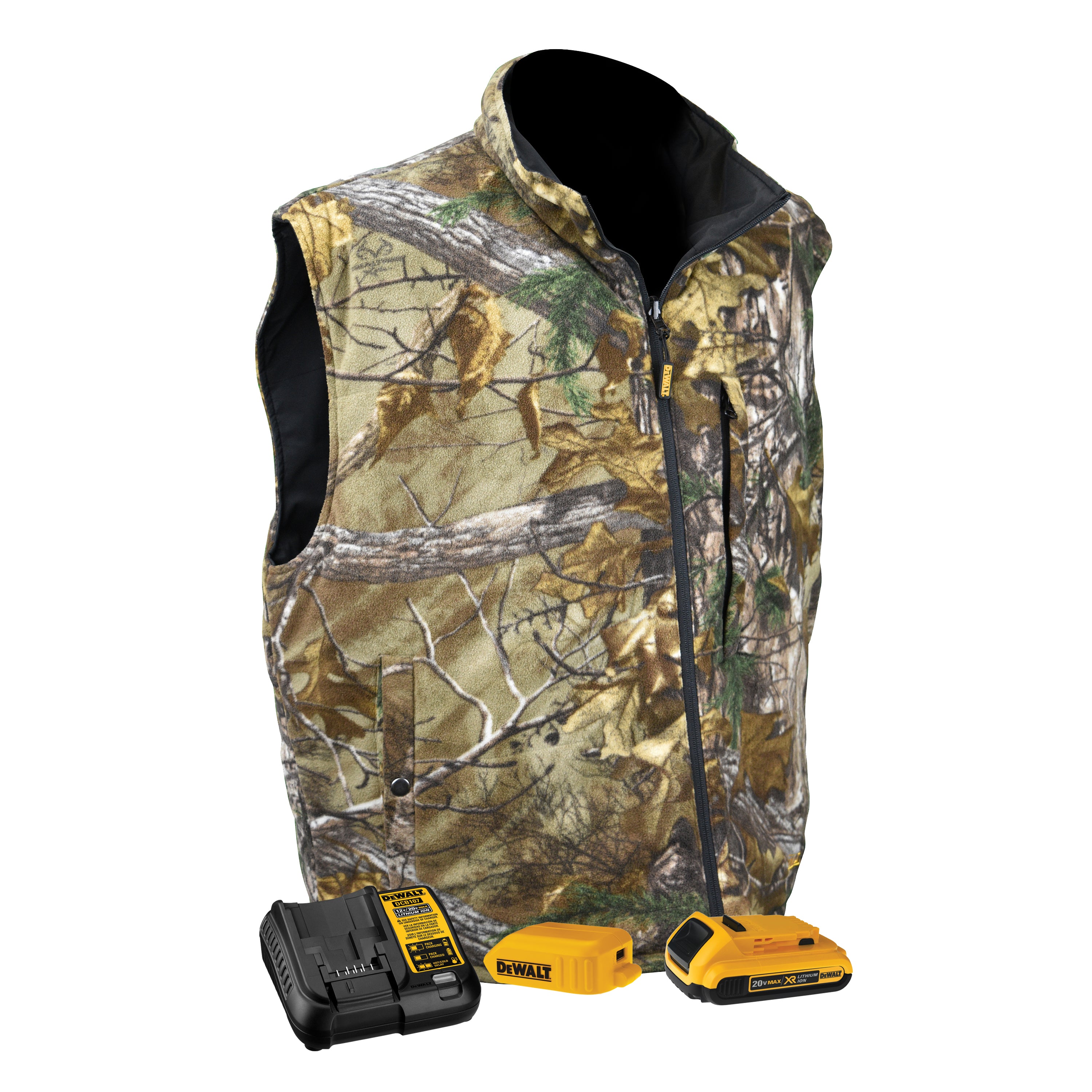 DEWALT DCHV085D1 Camouflage Fleece Heated Vest-eSafety Supplies, Inc