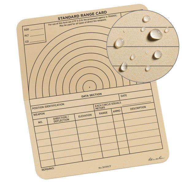 6 X 5 Combat Range Card-eSafety Supplies, Inc