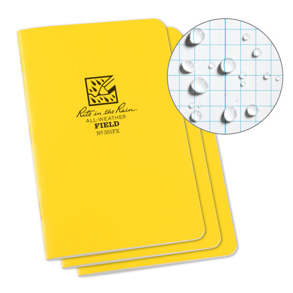 Stapled Notebook - Field Flex - Field - Yellow - 3 Pack-eSafety Supplies, Inc