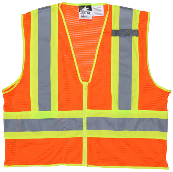 MCR Safety Mesh Safety Vest, LF, 4 1/2" Ref L-eSafety Supplies, Inc