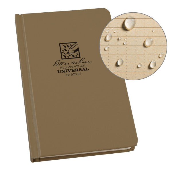 Bound Book - Fabrikoid Cover - Universal - Tan-eSafety Supplies, Inc