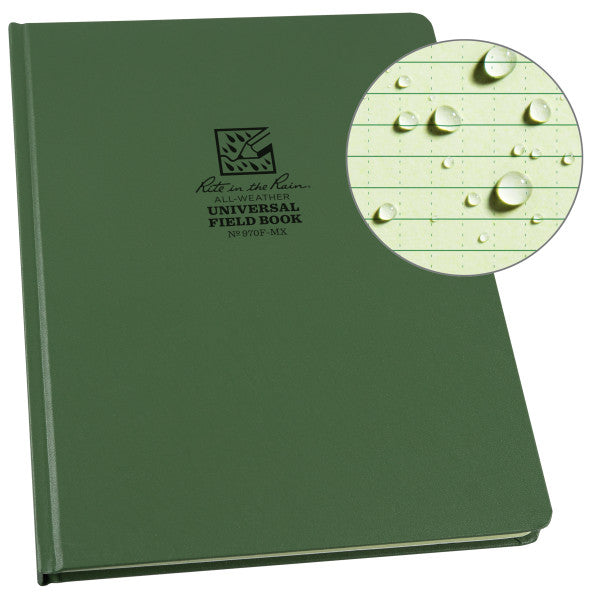 8.5 X 11 Bound Book - Fabrikoid Cover - Universal - Green-eSafety Supplies, Inc