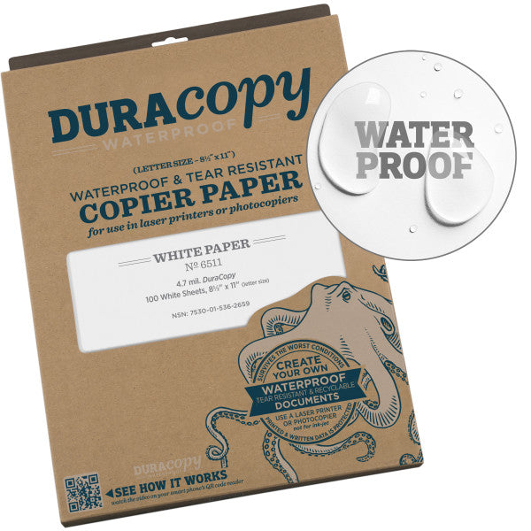 Duracopy - White - 8.5 X 11 -100 Sheets-eSafety Supplies, Inc