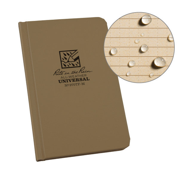 Mini Bound Book - Fabrikoid Cover - Universal - Tan-eSafety Supplies, Inc