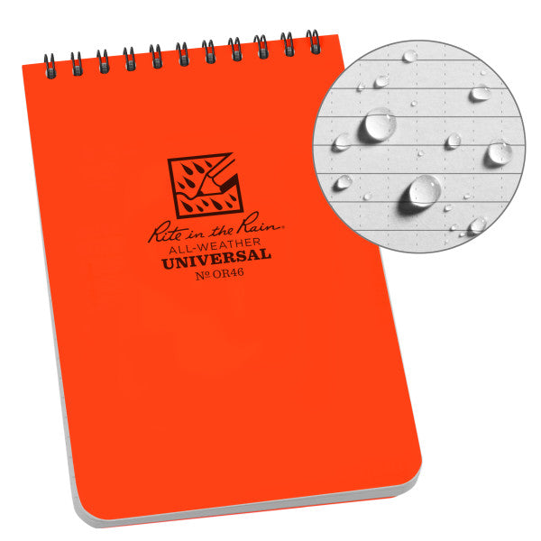 4 X 6 Notebook - Oranage-eSafety Supplies, Inc