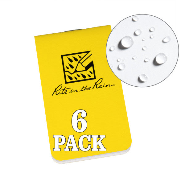 Stapled Notebook - Field Flex - Blank - Yellow - 6 Pack-eSafety Supplies, Inc