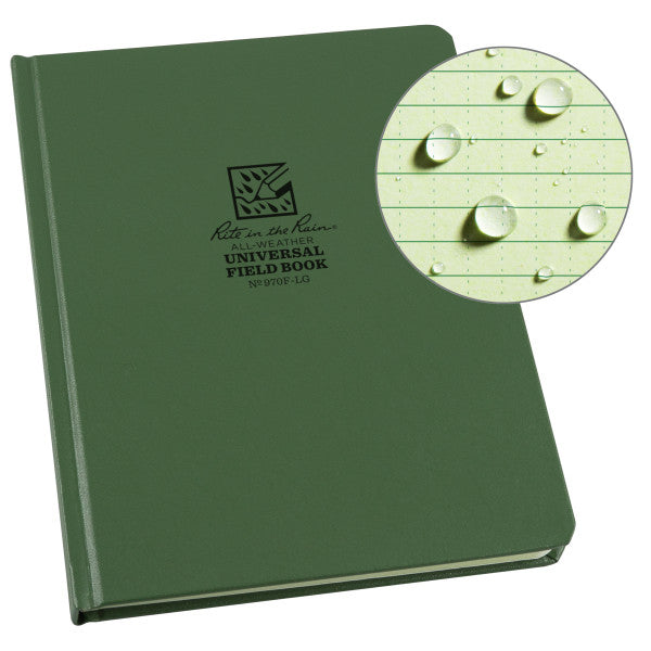 6 X 8 Bound Book - Fabrikoid Cover - Universal - Green-eSafety Supplies, Inc