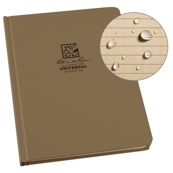 6 X 8 Bound Book - Fabrikoid Cover - Universal - Tan-eSafety Supplies, Inc