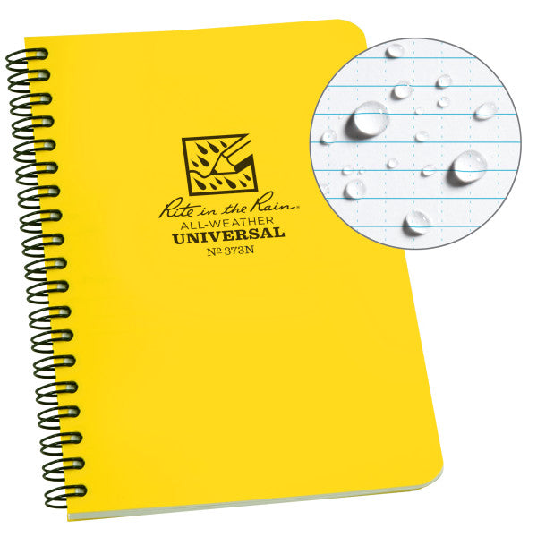 Spiral Notebook - Universal - Numbered Pages - Yellow-eSafety Supplies, Inc