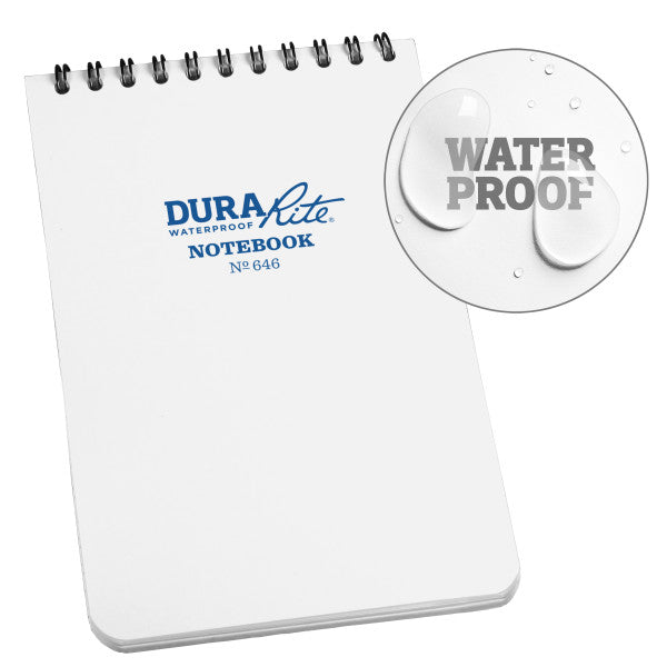 4 X 6 Durarite Notebook - White - Top Spiral-eSafety Supplies, Inc