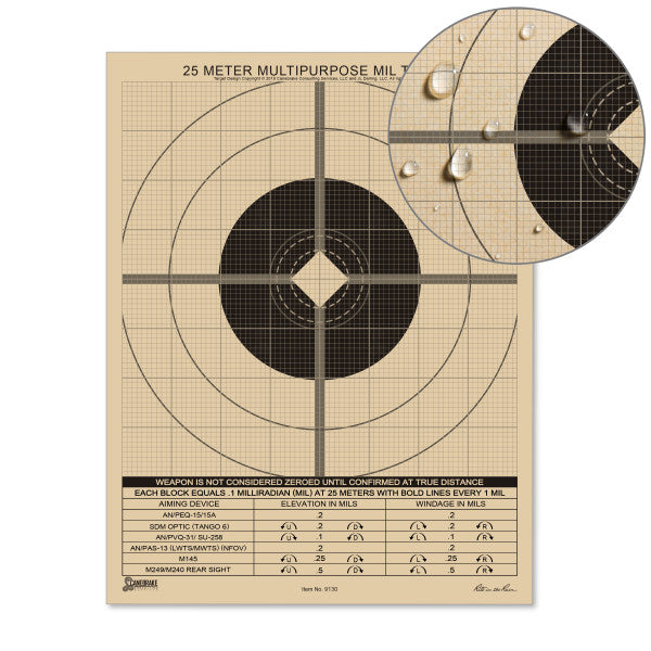 25 Meter Mil Target-eSafety Supplies, Inc