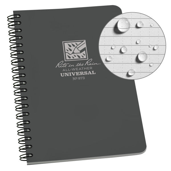 Spiral Notebook - Universal - Gray-eSafety Supplies, Inc