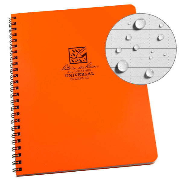 Lg Spiral Notebook - Universal - Orange-eSafety Supplies, Inc